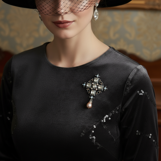 Elegant Cross Brooch
