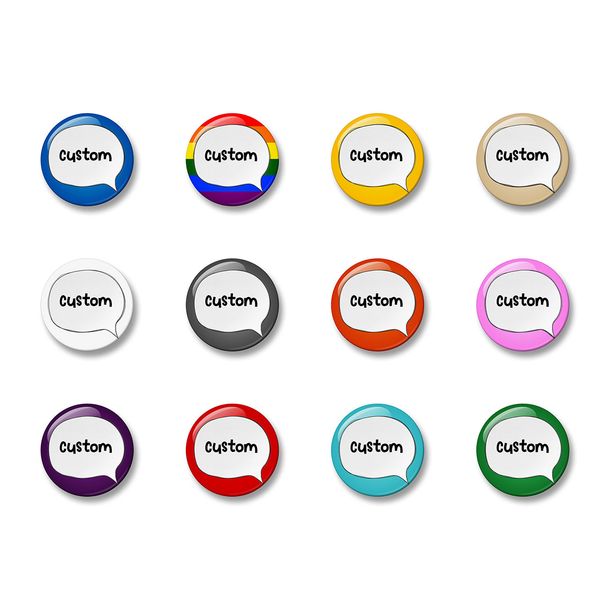 Custom button badge pin - personalised badge available in 32mm or 44mm diameter
