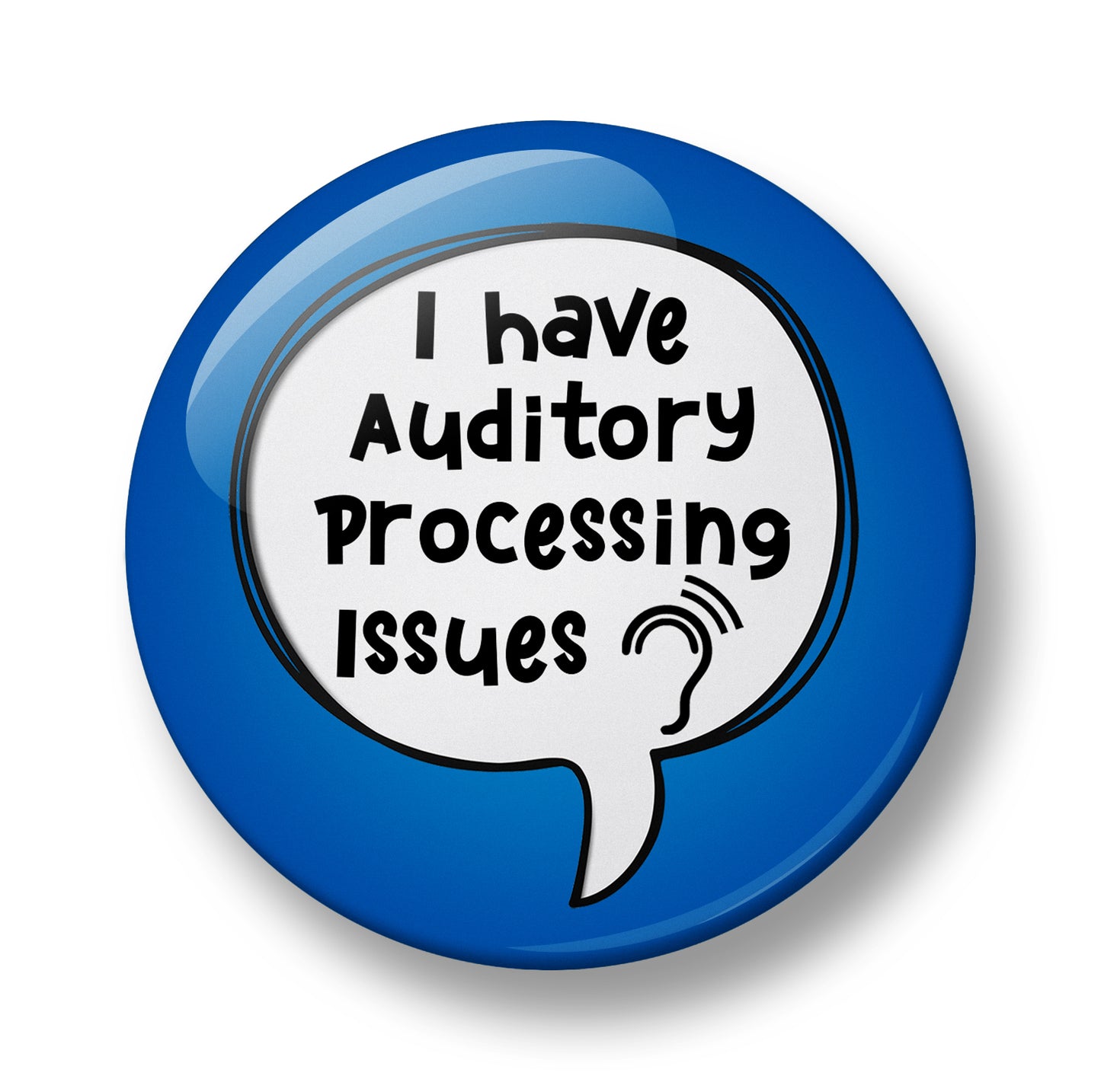 Auditory Processing Disorder (APD) Pin Badge – 32mm or 44mm