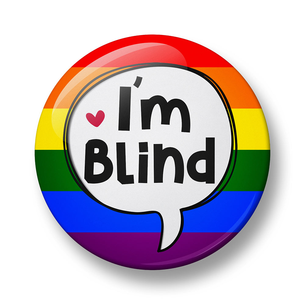 Blind Awareness Pin Badge – Single, 32mm or 44mm