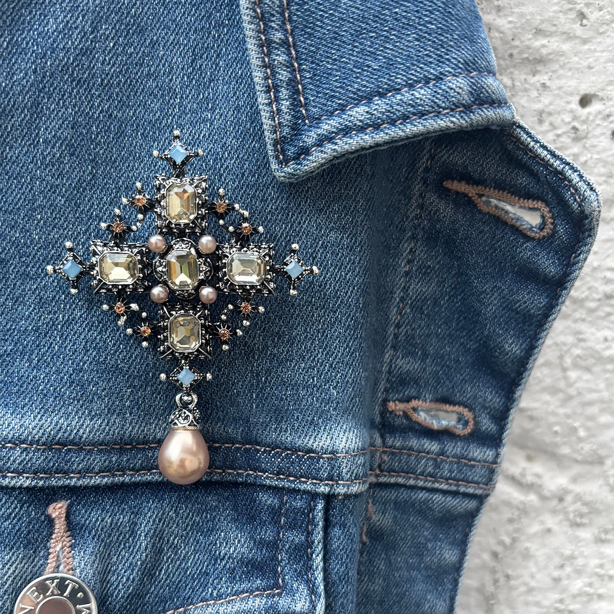 Elegant Cross Brooch