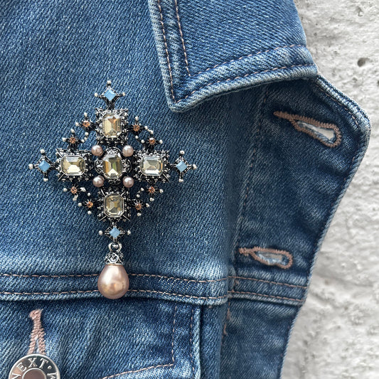 Elegant Cross Brooch