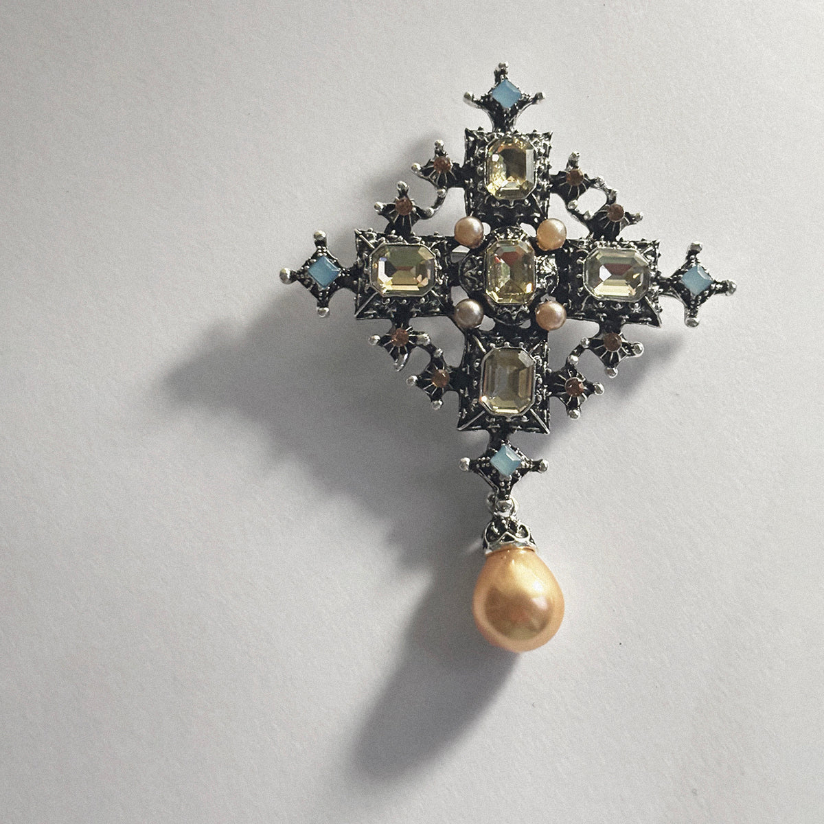 Elegant Cross Brooch