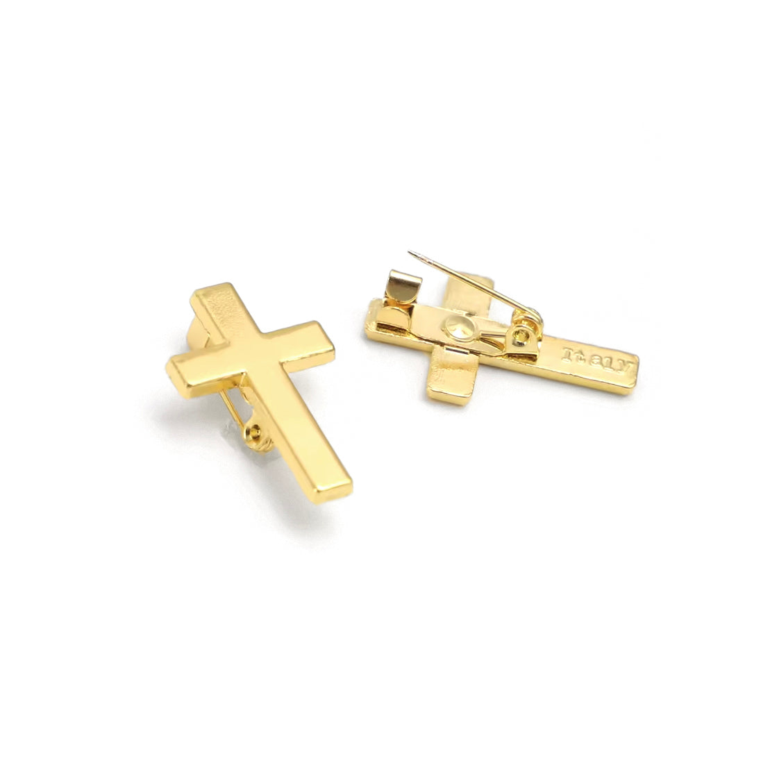 Cross Brooch – Gold & Silver Tone