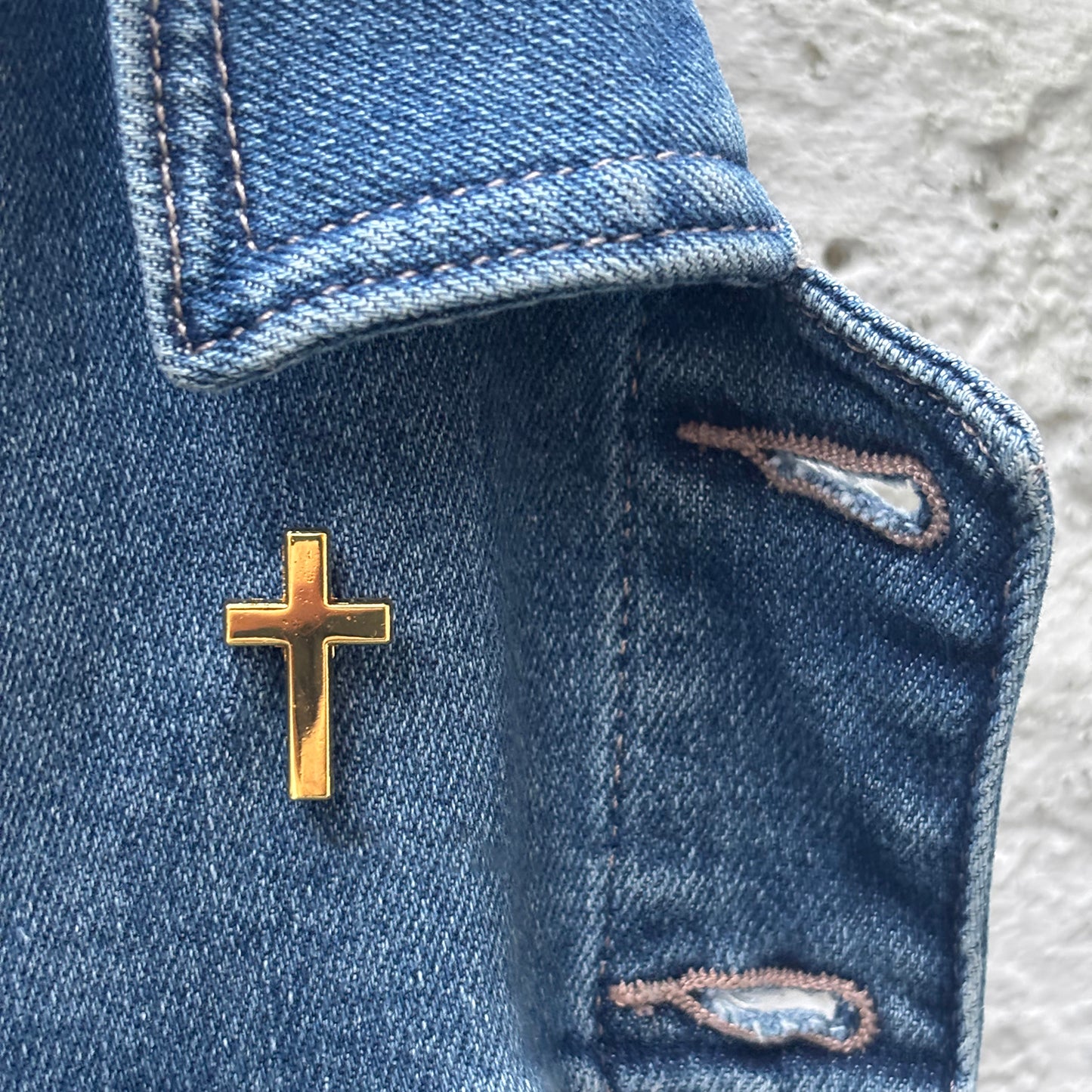 Cross Brooch – Gold & Silver Tone