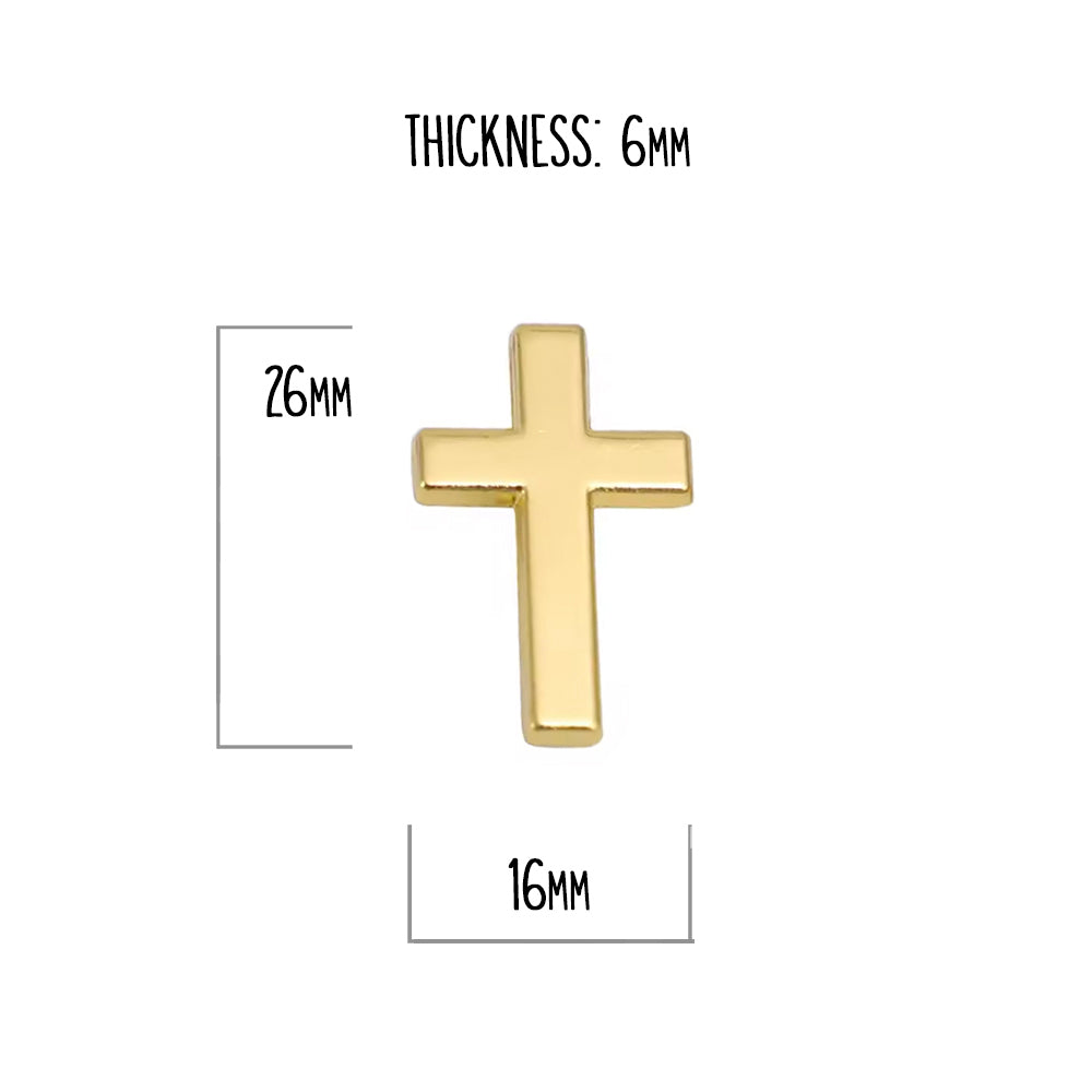 Cross Brooch – Gold & Silver Tone