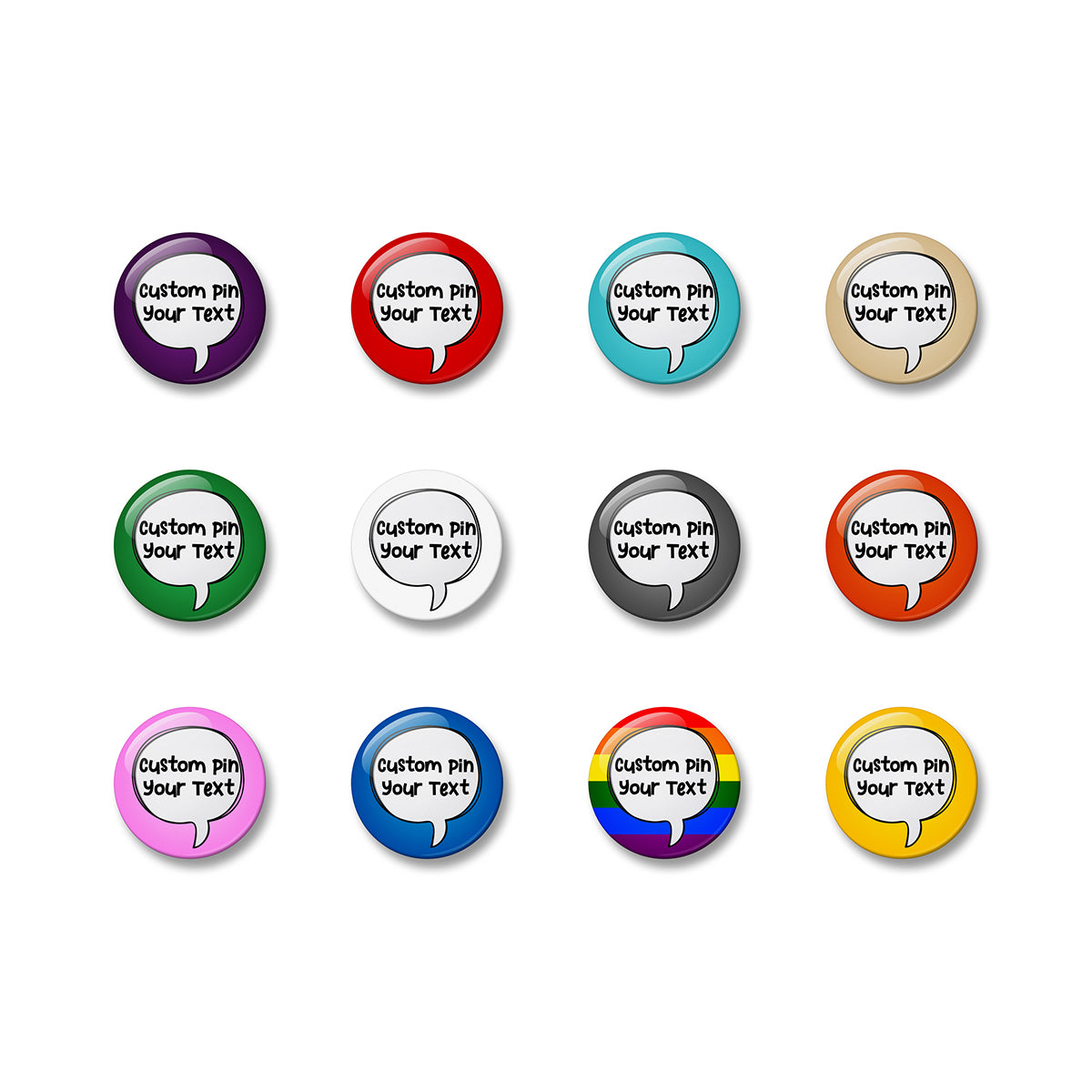Custom button badge pin - personalised badge available in 32mm or 44mm diameter