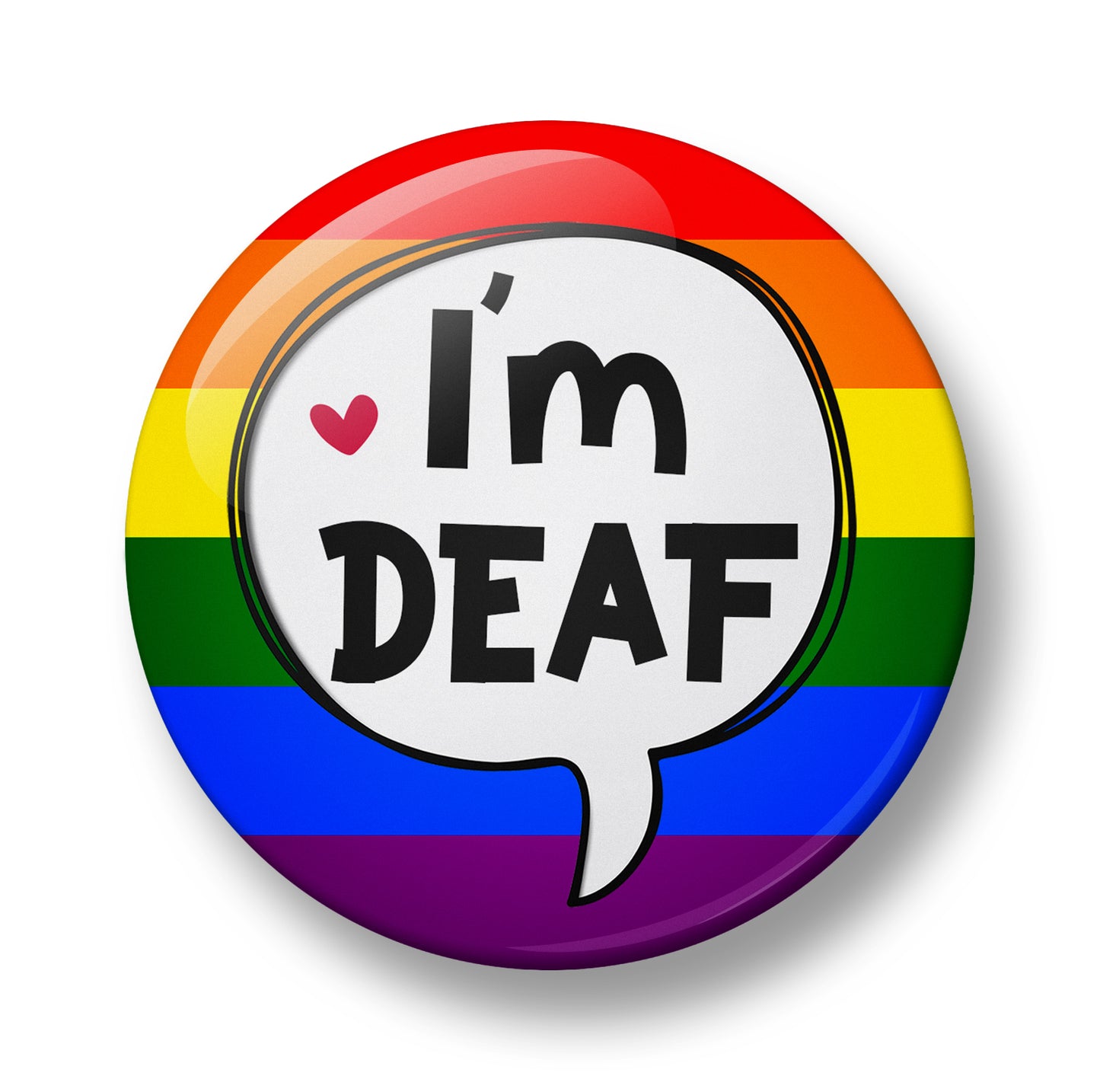 Hearing Loss, I'm DEAF Pin Badge – 32mm or 44mm