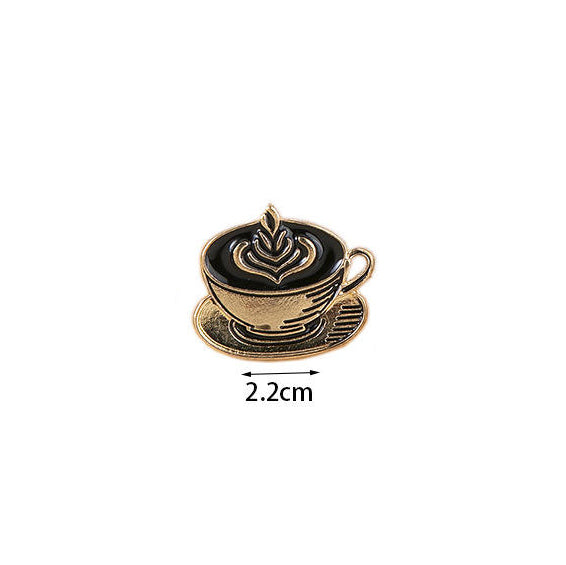 Latte Cup Brooch – Moka Pot Brooch