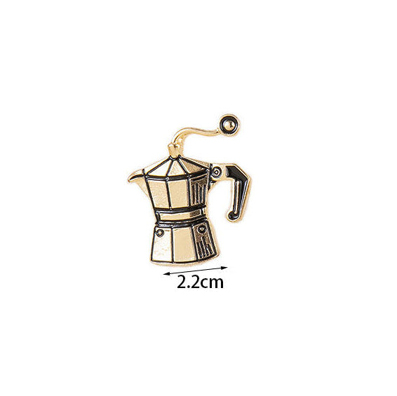 Latte Cup Brooch – Moka Pot Brooch