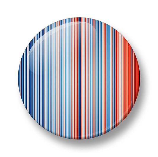 Sweden Climate Stripes Pin Badge – 32mm or 44mm