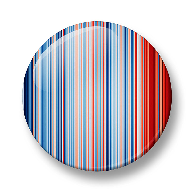 UK Climate Stripes Pin Badge – 32mm or 44mm