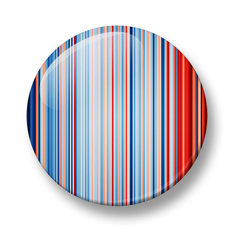 Wales Climate Stripes Pin Badge – 32mm or 44mm