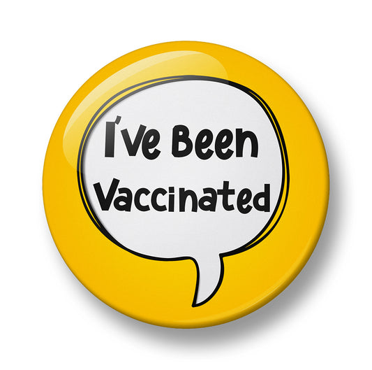 I've Been Vaccinated Pin Badge –  Rectangular – 32mm or 44mm