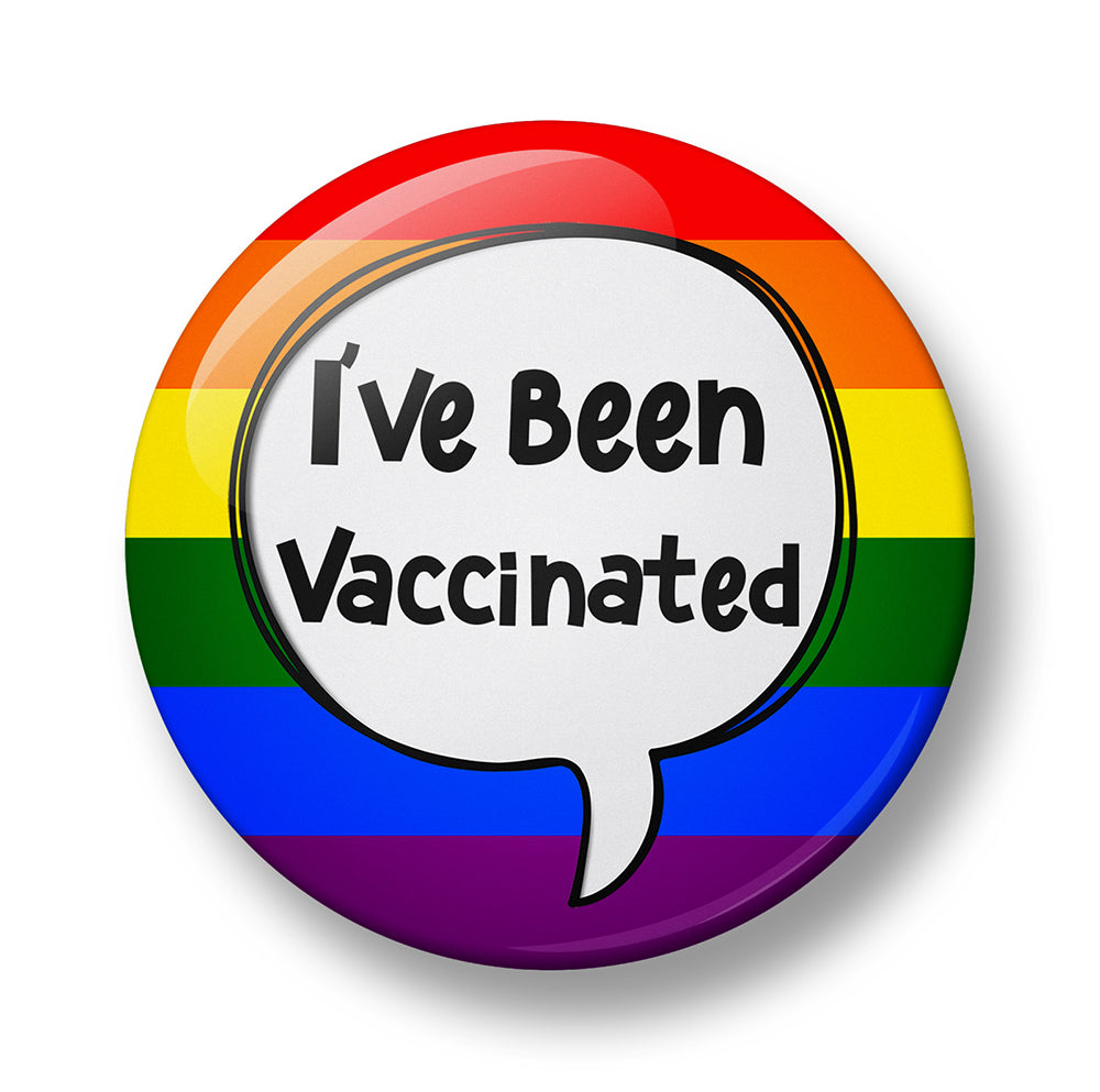 I've Been Vaccinated Pin Badge –  Rectangular – 32mm or 44mm