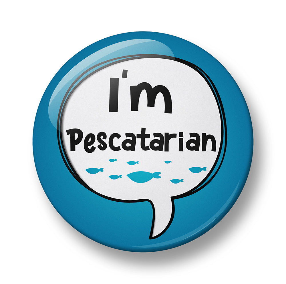 Pescatarian Pin Badge – 32mm or 44mm