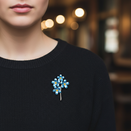 Forget Me Not Brooch - Tek Kişi