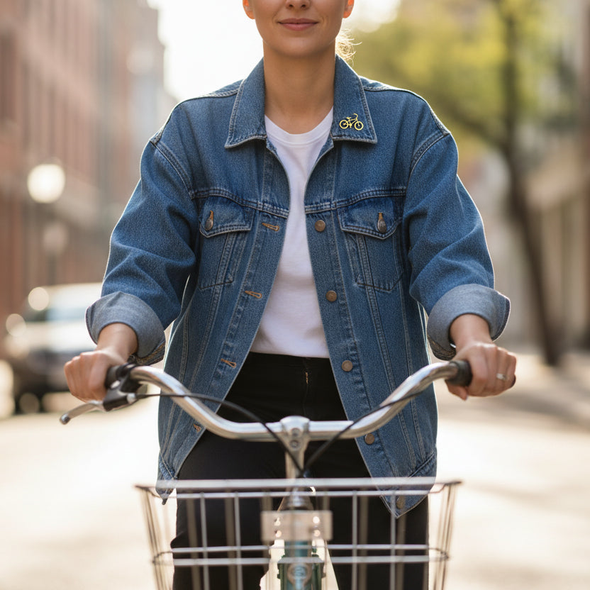 Gold-Plated Bicycle Pin Brooch