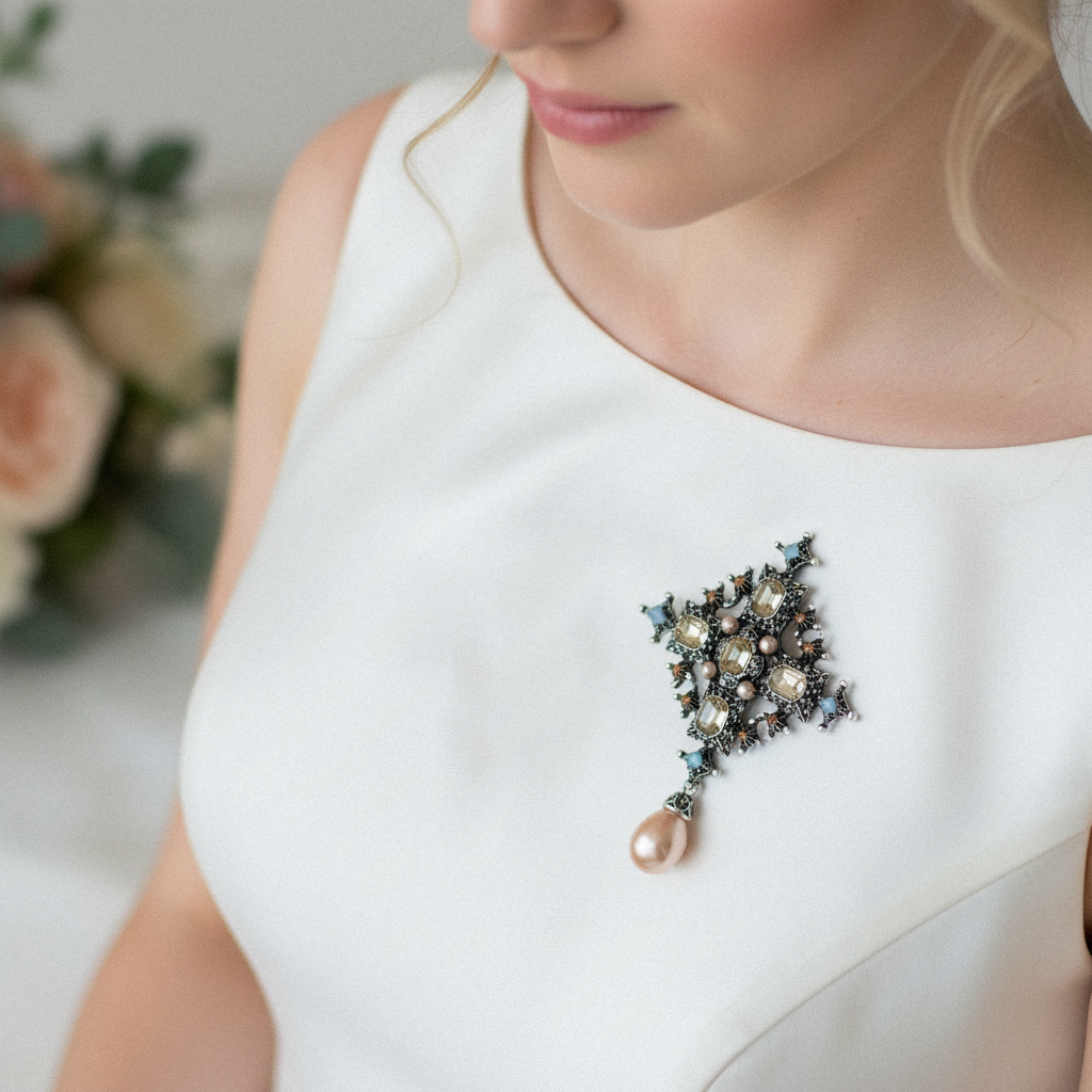 Elegant Cross Brooch