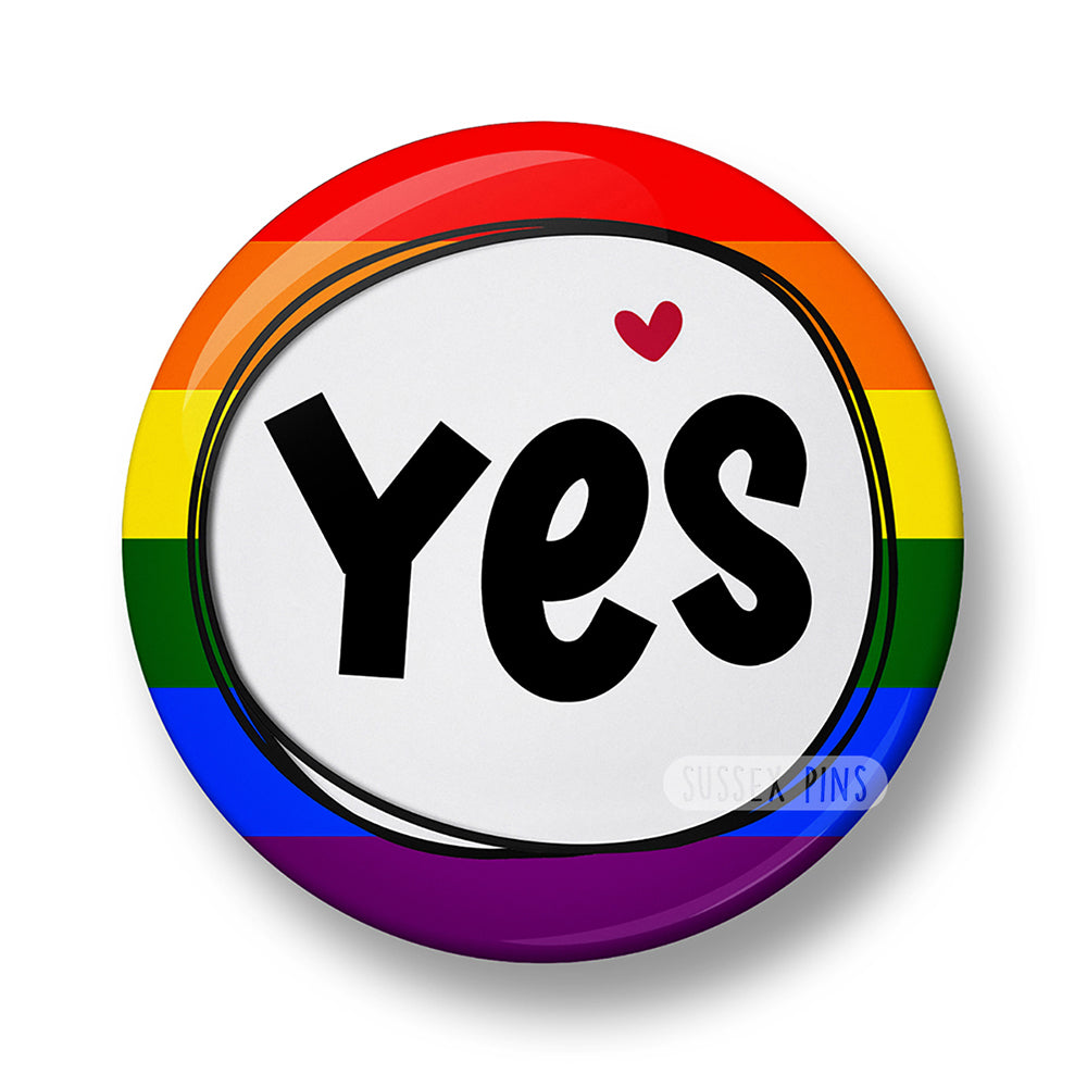 Yes / No Pin Badge for Social Interaction – 32mm or 44mm
