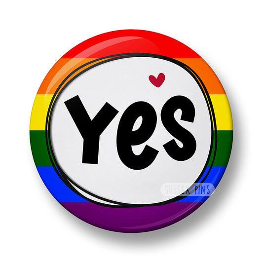 Yes / No Pin Badge for Social Interaction – 32mm or 44mm