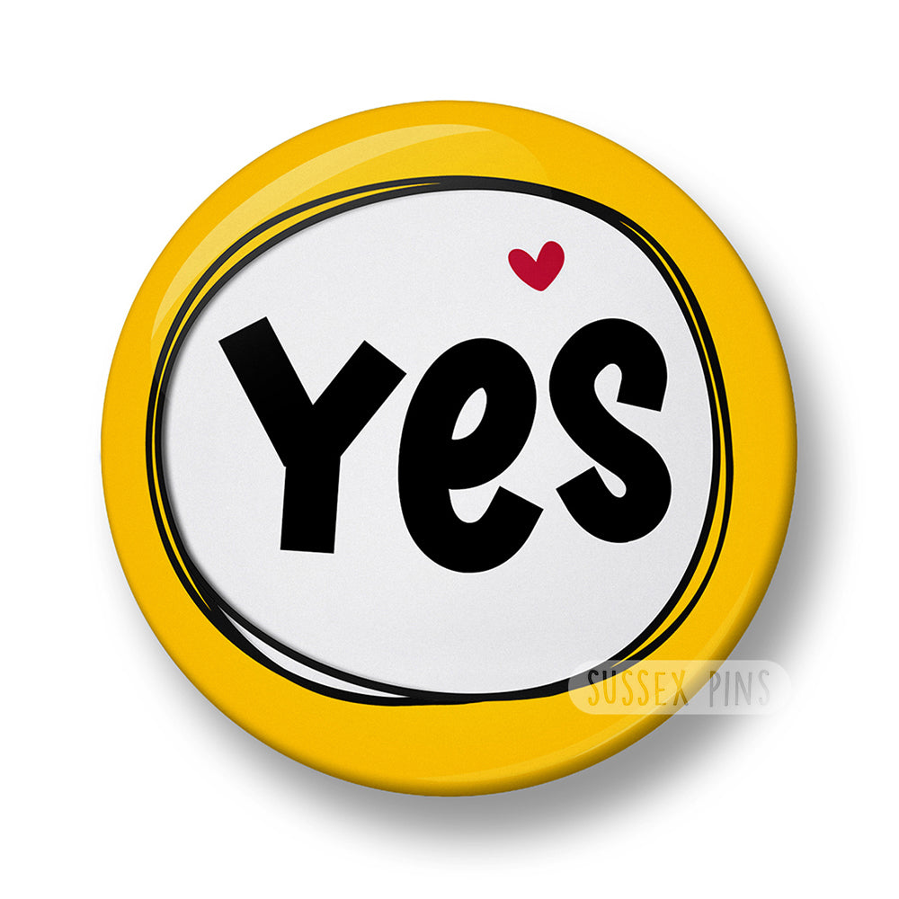Yes / No Pin Badge for Social Interaction – 32mm or 44mm